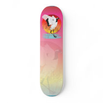 Red Crowned Crane and Setting Sun Skateboard