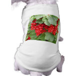 Red Currants on the Plant. Green Leaves. Dog Tshirt