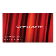 Red curtain background business card template