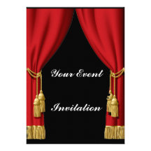 Red Curtain Invitation