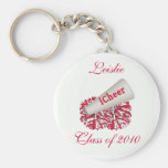 Red Custom Cheerleader KeyChain