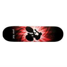 Red Cycling Skateboard Deck