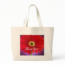Red Daisy Flower Painting - Multi Canvas Bags