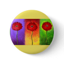 Red Daisy Flower Painting - Multi