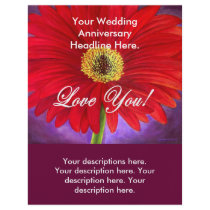 Red Daisy Flower Painting - Multi