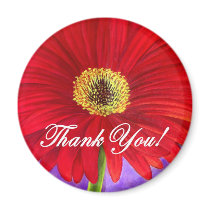 Red Daisy Flower Painting - Multi