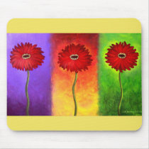 Red Daisy Flower Painting - Multi