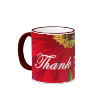 Red Daisy Flower Painting - Multi Coffee Mugs