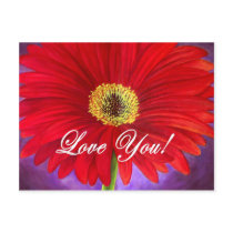 Red Daisy Flower Painting - Multi
