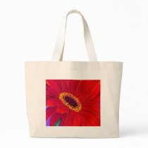 Red Daisy Gerber Flower Painting Art - Multi Bags
