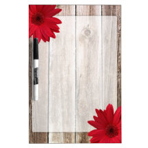 Red Daisy Rustic Barn Wood