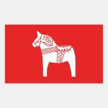 Red Dala Horse Stickers