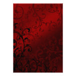 Red Damask Gothic Wedding Custom Invitations