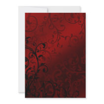 Red Damask Gothic Wedding