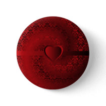 Red damask heart pins