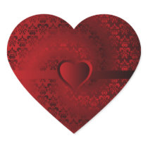 Red damask heart