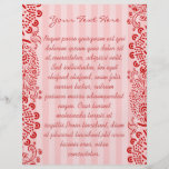 Red Damask Striped Swirled Flyer