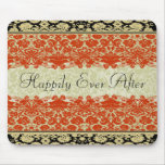 Red Damask Wedding Mouse Pads