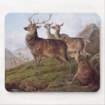 Red Deer in a Highland Landscape, 1872 (oil on can Mouse Pad