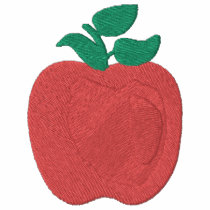 Red Delicious Apple Embroidered Design Teacher Embroidered Polo Shirt