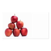 Red Delicious Apples Pyramid Business Card Template