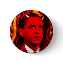 Red Devil - Barack Obama Button
