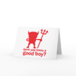 RED DEVIL have you been a good boy? cards