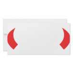 red devil horns icon photo card template