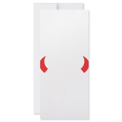 red devil horns icon customized rack card by TomaniacLines