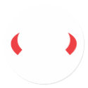 red devil horns icon stickers
