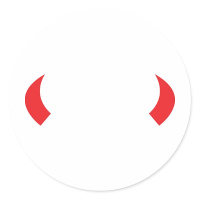 red devil horns icon stickers by TomaniacLines