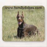 Red Doberman mouse pad mousepads