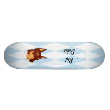 Red Doberman Pinscher Skate Board