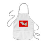 'red dog' digital painting apron