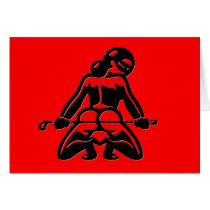 Red Dominatrix Greeting Card