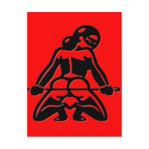 Red Dominatrix Post Cards