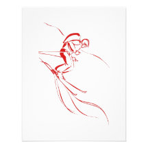 Red Downhill Invitations