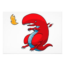 Red Dragon Art by Third Rail Design Labs Custom Invite