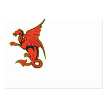 Red Dragon Cartoon Business Card