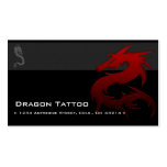 Red Dragon D1 Asian Tattoo Unique Business Cards business cards