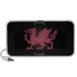 Red Dragon of Wales (Cymru),Black,Grey,Pastel Laptop Speakers