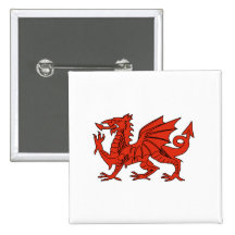 Red Dragon Pinback Button