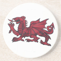 RED DRAGONS BEVERAGE COASTER