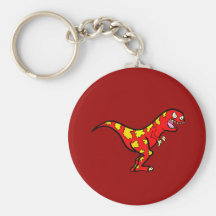 Red Dryptosaurus Key Chains
