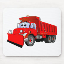 Red Dump Truck Cartoon Mousemats