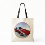Red E Type Roadster Canvas Bag