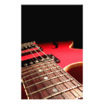 Red Electric Guitar Stationery Design