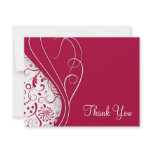 Red Elegant Thank you cards invitations