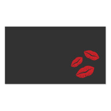 RED EMO GREY LIPS KISSES LIPSTICK THREE LOVE FLIRT BUSINESS CARD TEMPLATES