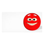 Red Emoticon Photo Card